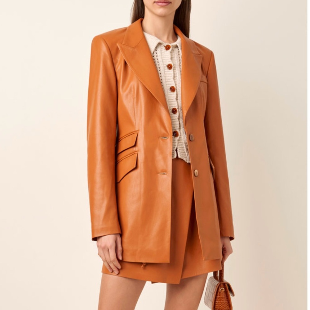 Nanushka Cancun Oversized Vegan Leather Blazer